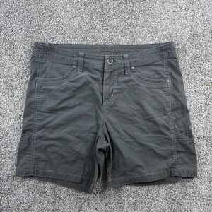 Kuhl Free Range Hiking Shorts Women's 10 Gray Cotton Blend Outdoor‎ Cargo 6110
